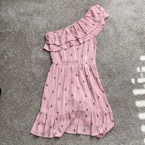 Mossimo Supply Co Pink One Shoulder Dress